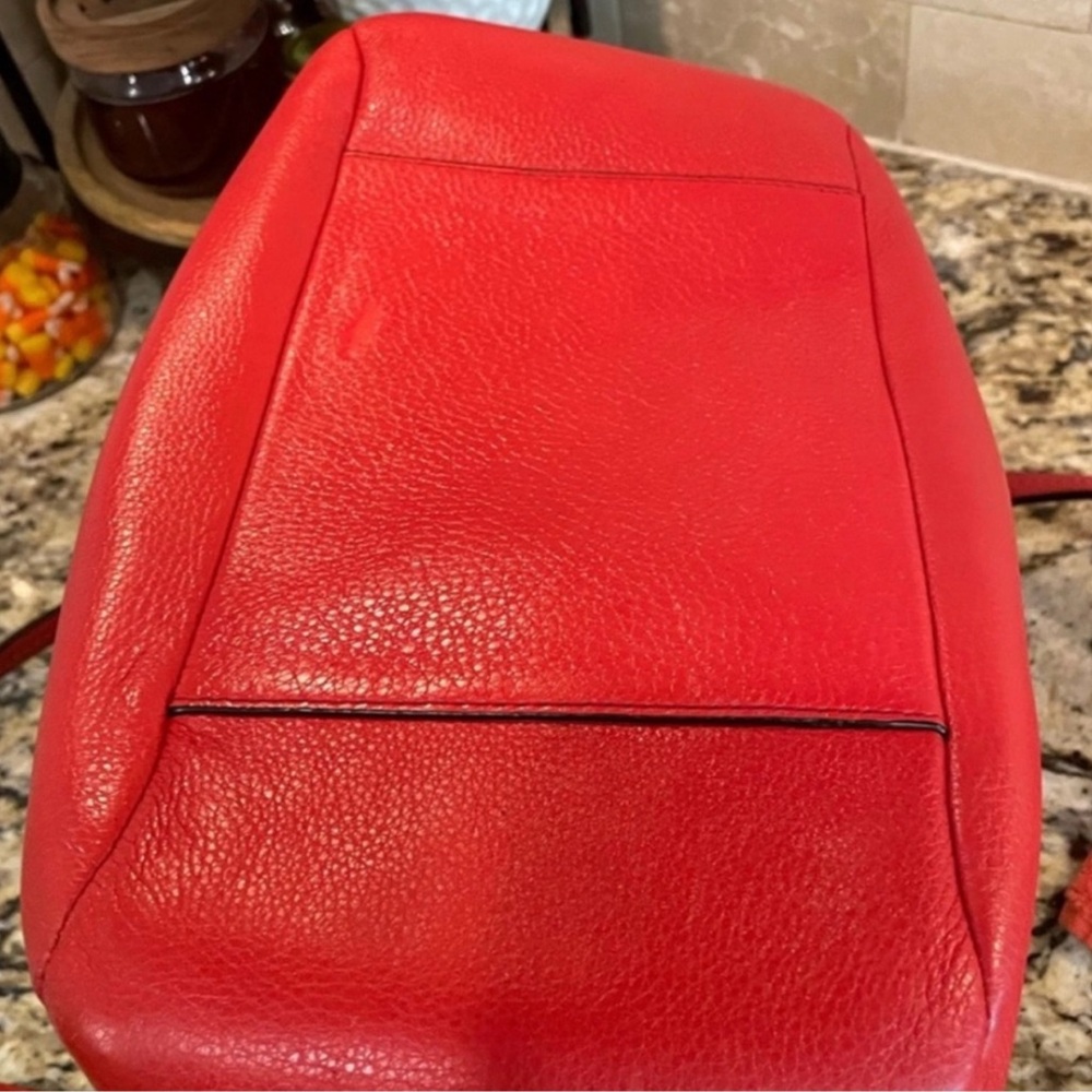 Coach Park Signature Carrie Tote Shoulder Bag Purse ~Vermilion~ EUC - Picture 9 of 10